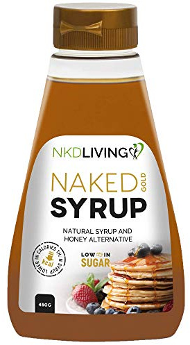NKD Living Naked Fibre Syrup 450ml Sirop à faible teneur en sucre en remplacement du sirop d’érable et du miel