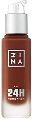 3INA MAKEUP - The 24H Foundation 675 - Dunkelbraun Foundation mit Unterton Gelb - Foundation Hauttonanpassend - 24H Langlebige Formel Wasserdichte Foundation - Vegan - Cruelty Free