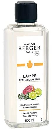 MAISON BERGER - Refill Lampe Berger Envolée d'Agrumes - Gebrauchsfertig - Reinigt und beduftet - Feine, gleichmäßige und lang anhaltende Beduftung - 500ml