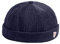 Herrenmütze, Dockermütze, Beanie, Matrosenmütze, Arbeitermütze, Rollmanschette, Retro, randlos, verstellbar, 0072-Blau, Einheitsgröße