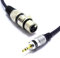 VITALCO Cable de Micrófono Mini Jack Estéreo 3,5 Macho a XLR Hembra 3m Adaptador Jack 3,5mm TRS a XLR de 3 Pins