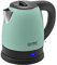 TZS First Austria Edelstahl Wasserkocher, grün-schwarz, 2200W | 1,2 Liter | Höhe 20cm | 360° Grad Abstellwinkel | integrierter Kalkfilter, Trockenkochschutz, kabellos