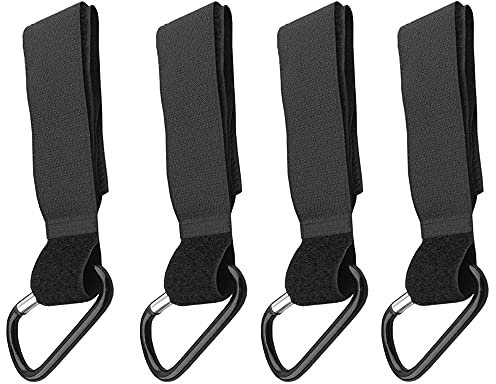 Kinderwagen Haken, 4 Stück Kinderwagenhaken Anti-Rutsch Stroller Hooks Karabiner Kinderwagen Befestigung für Wickeltasche, buggy-haken Taschenhaken Kinderwagen Universale Passform