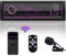 Récepteur stéréo de voiture simple DIN : système d'autoradio Bluetooth – Audio marin avec écran LCD | FM AM | USB SD AUX MP3 | Télécommande APP | Charge rapide 2,1 A