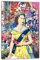 Queen Elizabeth II I Love You Pop/Street Art Bild auf gerahmter Leinwand, Wandkunst, Heimdekoration, 60 x 50 cm, 18 mm Tiefe