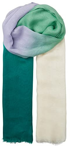 Becksöndergaard Schal Damen - Ombria Mowo Scarf Grün (Pepper Green) - Halstuch Modal Color Block Print - B:130 x L:180cm - 2301782001-424