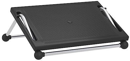 vidaXL Fußstütze Fußhocker Fußablage Fußbank Ergonomisch Höhenverstellbar Fußauflage rutschfest für Büro Schreibtisch Schwarz 45x40x13,5 cm