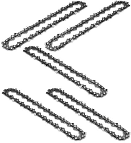 Wrneaoch 5 pezzi Catena Motosega 8 pollici, Catena 8 pollici Catena Mini Motosega 8 pollici per Mini Motosega a Batteria a Mano da 8 pollici, Lavorazione del Legno, Rifinitura Universale