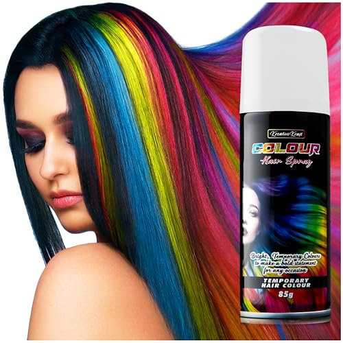 Spray pour Cheveux, Spray de Couleur Temporaire, Coloration Lavable pour Cheveux, 200ml (Blanc)