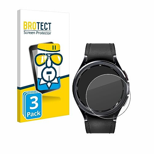 BROTECT (3 Stück Panzer Schutz Glas für Samsung Galaxy Watch 6 Classic (43 mm) 9H Echtglas, Glas-Displayschutz