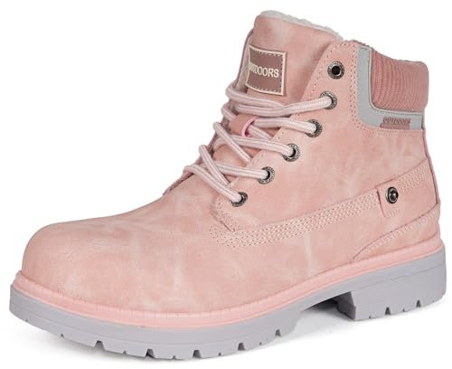 Stivali Donna Scarpe da Inverno Caldi Stivali da Neve Impermeabili,Rosa D 41EU
