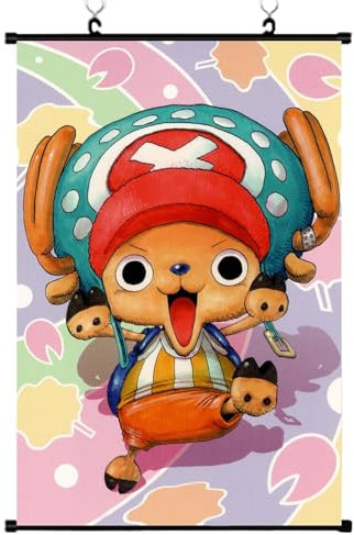 Roffatide Anime One Piece Tony Tony Chopper Scroll Poster Canvas Wall Painting for Home Decor Characters Wall Art For Living Room Bedroom Office Restaurant 30x45cm