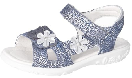 RICOSTA Mädchen Riemchensandalen Cilla, Kinder Sandalen, Weite: Mittel, wasserdicht, Sommerschuhe, Freizeitschuhe, offene Schuhe, Nautic (180), 31 EU
