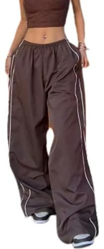 Cargohose Ästhetische Damen-Jogginghose mit elastischer niedriger Taille und Taschen, 2000er-Jahre-Jogginghose Streetwear-Wie das Foto zeigt_c-M