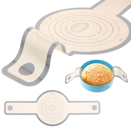 Dimeho Silicone Bread Sling Non-Stick Heat Resistant Dutch Oven Bread Baking Mat Easy Clean Reusable Sourdough Bread Placing Liner Sheet with Extra Long Handles for Home Kitchen