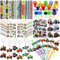 Moltby Monster Truck Party Mitgebsel - 110pcs Truck Themed Party Geschenk, Schlüsselanhänger, Slap Armbänder, Monster Truck Tattoos, Kinder Trinkhalme, Give Aways Gastgeschenk Kindergeburtstag