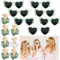 14 Stück JGA Brille Team Braut Haargummi, Bride Herz Brille Set, 7 Herz Sonnenbrille+7 Bride Haargummi, JGA Partybrillen JGA Deko Accessoires für Frau Braut Brautjungfer Junggesellinnenabschied