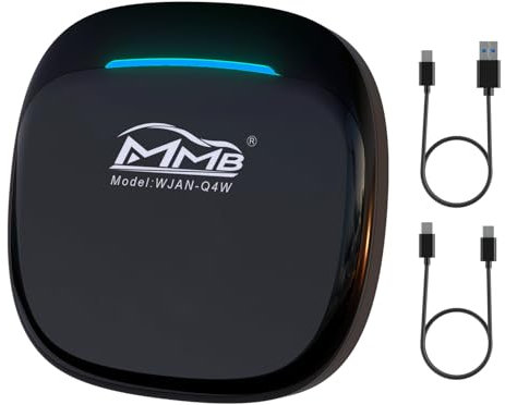 MMB CarPlay Adapter Ai Box MAX 4.0 2024 Neuestes 8-Core 8+128GB Hochleistungs-Streaming-Gerät mit Netflix/YouTube/APP Store Car Play Ai Box unterstützt HDMI-Ausgang und SIM-Karte