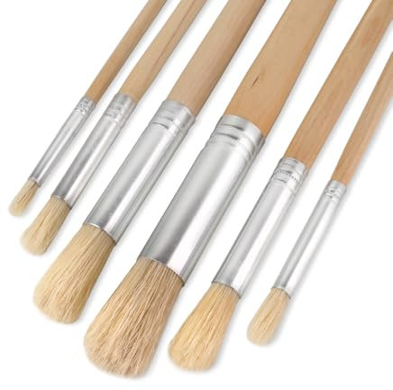 Klein Pinsel Set Borstenpinsel Rundpinsel (1 Set = 6 Pinseln [4-16mm])