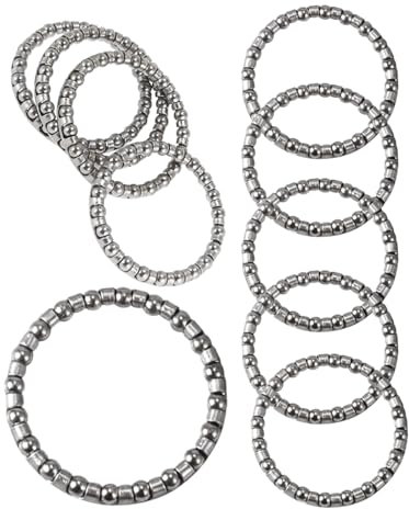 KGDUYC 10 Stück Fahrrad Kugellager - Kugelring Fahrrad Headset Käfig Kugellager, Fahrrad Kugellager Keiltretlager, Geeignet für Mountainbike(Silber)