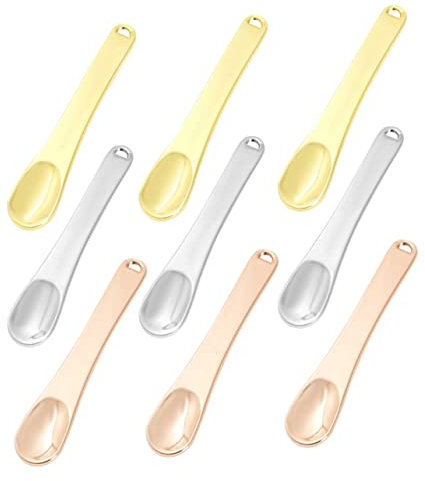 WOONEKY 9pièces Spatules Pour Crème De Visage Et Contour Des Yeux Outils De Beauté Pour Mélanger Et Appliquer De Spatules or Et Rose