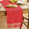 Artoid Mode Rot Landhausstil Quasten Tischläufer, Waschbar Küche Tisch Dekoration Party Geburtstag Hochzeit Dekor 33x143 cm