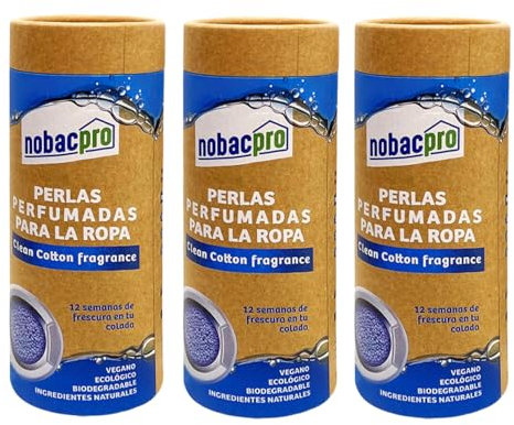 NobacPro | Perlas Perfumadas para la Ropa | 90 Lavados | Fragancia de Larga Duración | Sin Químicos Dañinos | Ideal para Pieles Sensibles y Todo Tipo de Tejidos