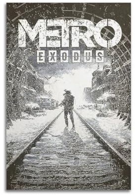 VBHEJRNE Metro Exodus-Spiel-Poster, dekoratives Gemälde, Leinwand, Wandposter und Kunstdruck, modernes Familienschlafzimmer, Dekor-Poster, 40 x 60 cm