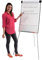 Value Tripod Flipchart Easel - Magnetic Dry-Wipe Whiteboard Surface 1000 x 680 mm - Height Adjustable - Ideal for Office, School Presentation (White)