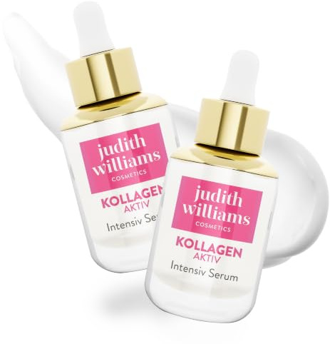 Judith Williams Cosmetics Kollagen Intensiv Serum Set, 2x30 ml | 2-tlg., reife Haut, Anti Aging, Feuchtigkeit, Falten reduzierend, straffend, aufpolsternd, Kollagen Aktiv, Glycerin