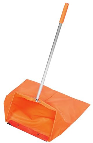 Recogedor de polvo de jardín – Herramienta de mango largo | Colector de residuos al aire libre | Solución de limpieza de pala de hoja grande, diseño de mango de metal duradero, mantenimiento de patio