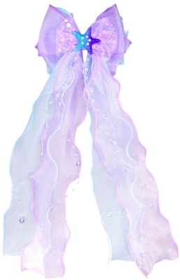 Shirene Schultütenschleife Groß Lila Blau mit Design, Elegante Schleife für Schultüte Zuckertüte zur Einschulung Wiederverwendbare Geschenk-Deko für Mädchen Haarschmuck Band