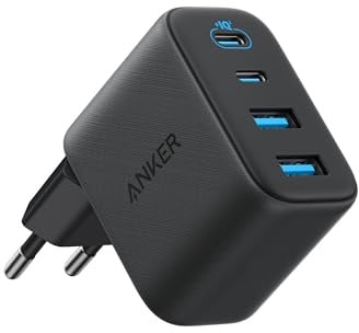 Anker caricatore USB C 50W 4 porte con 2 USB C e 2 USB A | Con 2 USB C e 2 USB A, design compatto e stabile, per iPhone 17 Pro Max/16-12, MacBook, iPad, Pixel, Galaxy, cavo escluso