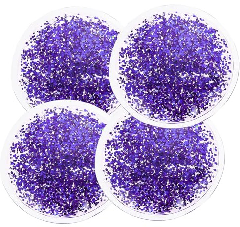 FRCOLOR Wiederverwendbare Kühlende Gel Augenpads für Sommerstimmung mit Bequemen Augenklappen Lila Gel Augenmasken zur Reduzierung von Schwellungen als Abschluss Geschenk