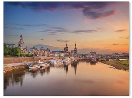 Puzzle 1000 Teile DIY Papier Puzzle，Wunderschöner Blick auf Dresden am Abend, Deutschland，Freizeit Creative Kreuzworträtsel Spiel Kind Puzzle Spielzeug Geburtstag Festival Einzigartiges Geschenk-F43