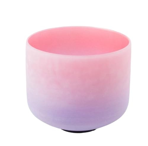 Cuenco tibetano de cristal, Cuenco tibetano de cristal cuarzo rosa morado 6-12 pulgadas(10-inch)