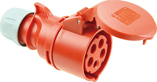 Sirox® CEE-Kupplung IP44, 5-polig, 400 V, 32 A, 6 h, Schraubklemme, Kontakte aus Messing, Rot