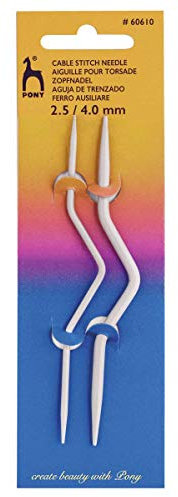 Pony Knitting Cable Needle - Bent (2pk)