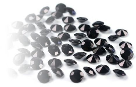 eventkauf 100 Kristalle Diamanten Streuteile Dekosteine 12mm (Schwarz)