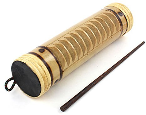 Bambú Guiro y coctelera con Stick agitación instrumento de percusión (comercio justo)