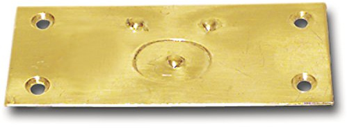 Riegelschließblech mit gefedertem Verschluss, 78 x 34 mm, Messing blank | Schliessblech