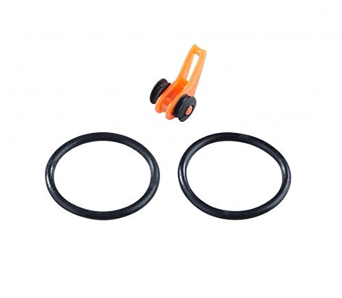 Balzer Hakenhalter für Ruten schwarz/orange - 2 Hakenösen für Spinnruten, Hakenclip für Angelrute, Halterung für Angelhaken