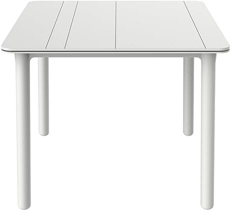 Resol Noa Gartentisch, 90 x 90 cm, quadratisch, 4 Personen, elegant und robust, UV-Schutz für den Außenbereich im Hof, Terrasse oder Veranda, Weiß