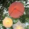 Hellum Sunny Lampion outdoor, Lampion Rose, außen wetterfest mit LED Glühlampe, E14 Leuchtmittel, 40cm Ø, wetterfeste PVC-Beschichtung, für Draußen, Dekoration Party Hochzeit 578331