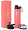 IRON °FLASK Sports Water Bottle - 650 ml, 3 Lids (Spout Lid), Vacuum Insulated Stainless Steel, Double Walled, Thermo Mug, Metal Canteen (Peach)