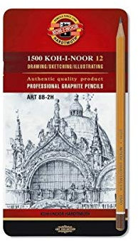 KOH-i-Noor 1502 Professional Graphite Pencils Pack of 12