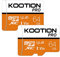 KOOTION 64 GB 2-Pack Micro SD Card, 4K Camera Pro, UHD Video for GoPro, Action Camera, Drone, Smartphone, R/W up to 90/35 MB/s MicroSDXC Memory Card UHS-I U3 A1 V30