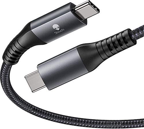 Stouchi Thunderbolt 3 Kabel 1M USB-IF TB3 USB 4.0 Kabel Geflochtenes100W/20V/5A,40Gbps 5K,Kompatibel für Mac Studio,Studio Display Thunderbolt 3 Docking Station/eGpu/Externe SSD,M1 Macbok Air