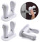 ALBOYI 3 Pack Child Proof Door Lever Lock Rotation Design Handles Lock Strong Adhesive Baby Safety Lock Door Handle, No Drill, No Screw(White)