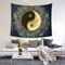 Bxfdc Tapisserie Wandbehang Diwali Om M Und ALA Runde Mantra Wanddecke Wandkunst für Wohnzimmer Schlafzimmer Wohnkultur 152X130CM
